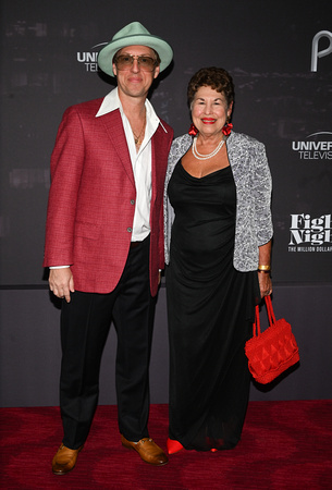 Jeff Keating (L) attends Peacock's "Fight Night: The Million Dollar Heist" World Premiere at Jazz at Lincoln Center on September 04, 2024 in New York City.